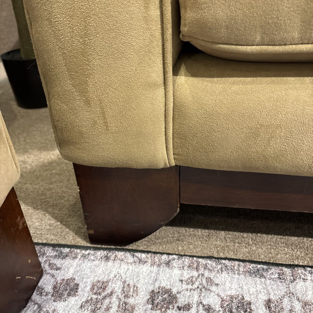 Khaki Ultra-Suede Sofa U SOFAS