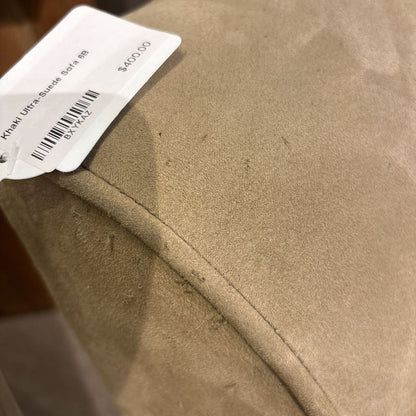 Khaki Ultra-Suede Sofa