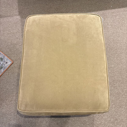 Khaki Ultra-Suede Ottoman