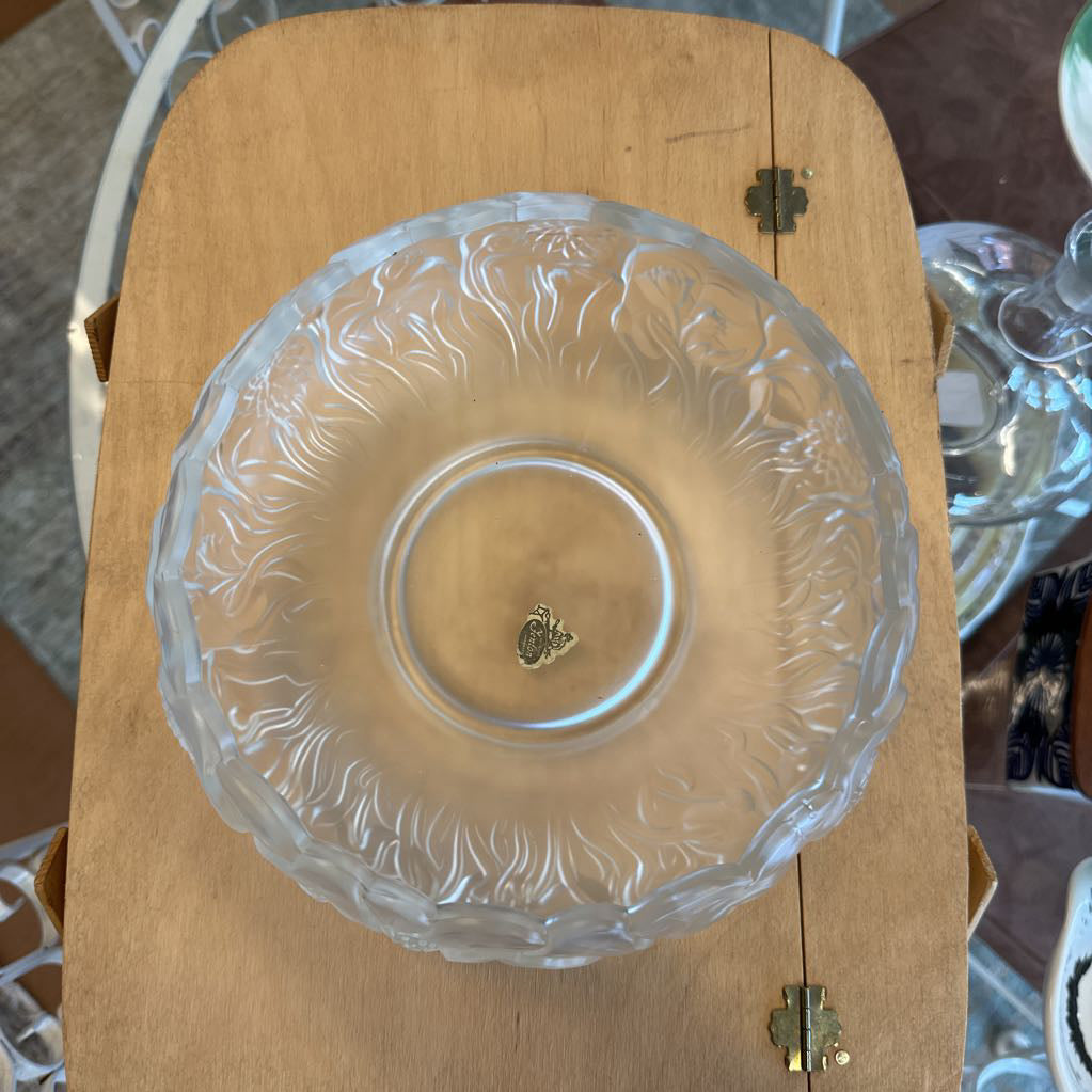 Floral Frosted Glass Bowl SMALLS