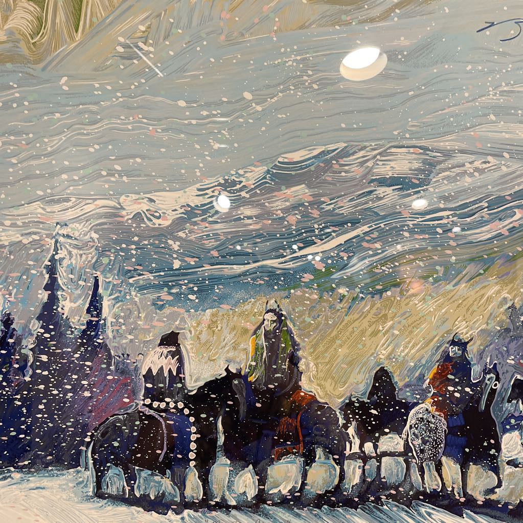 Earl Bliss "Mountain Crows" Serigraph