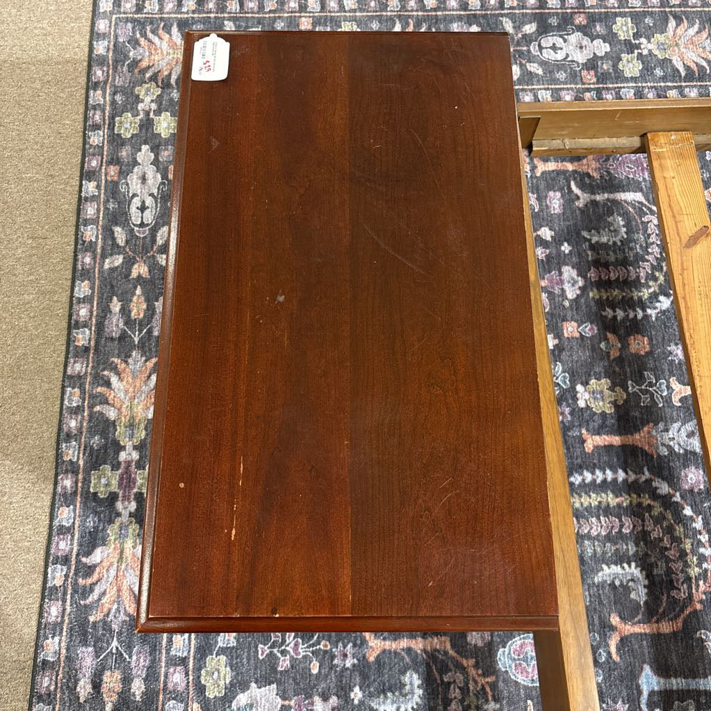 Cherry Wood Brass Hardware Nightstand