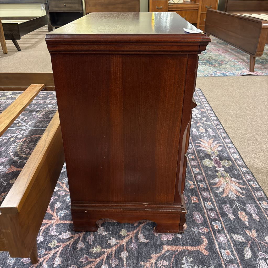 Cherry Wood Brass Hardware Nightstand
