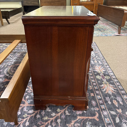 Cherry Wood Brass Hardware Nightstand