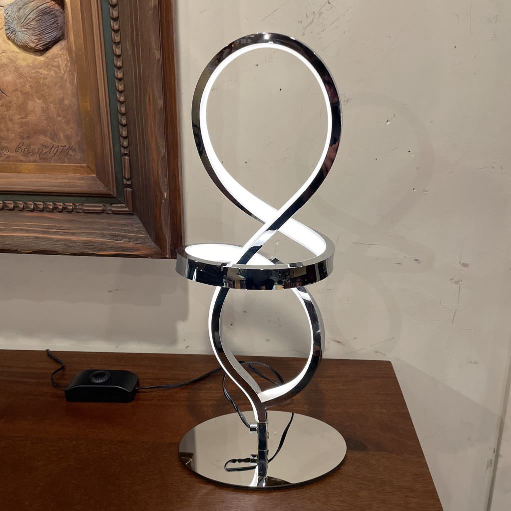 Silver and White Swirl Light
