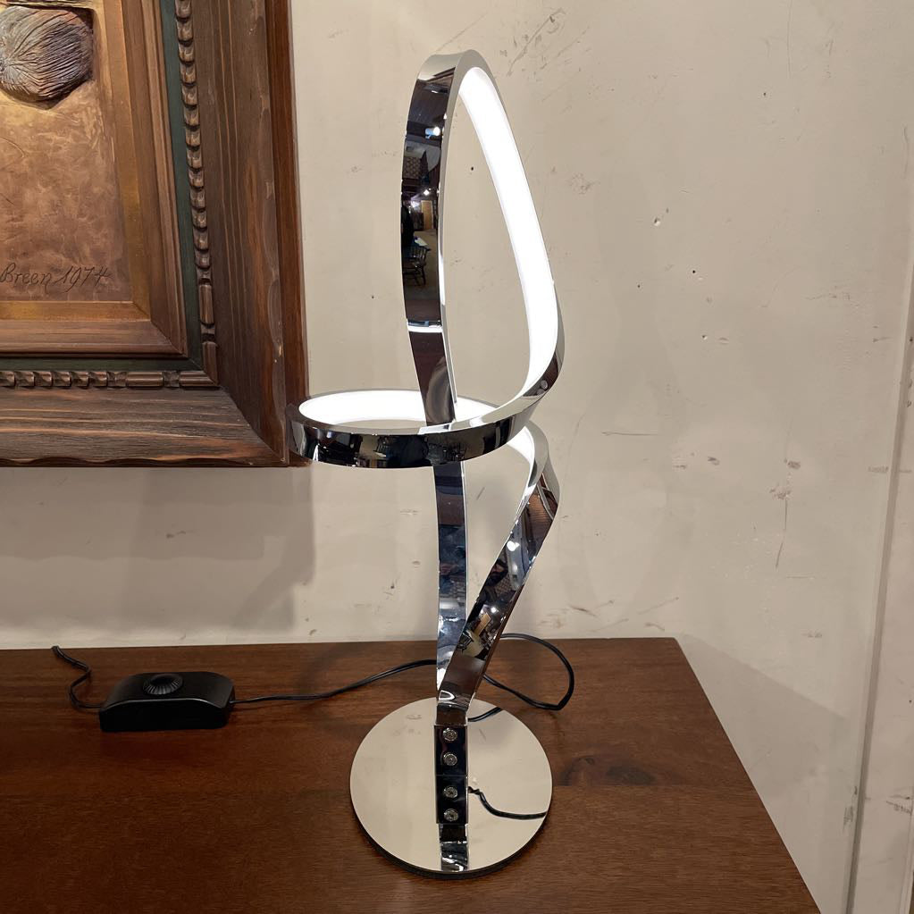 Silver and White Swirl Light