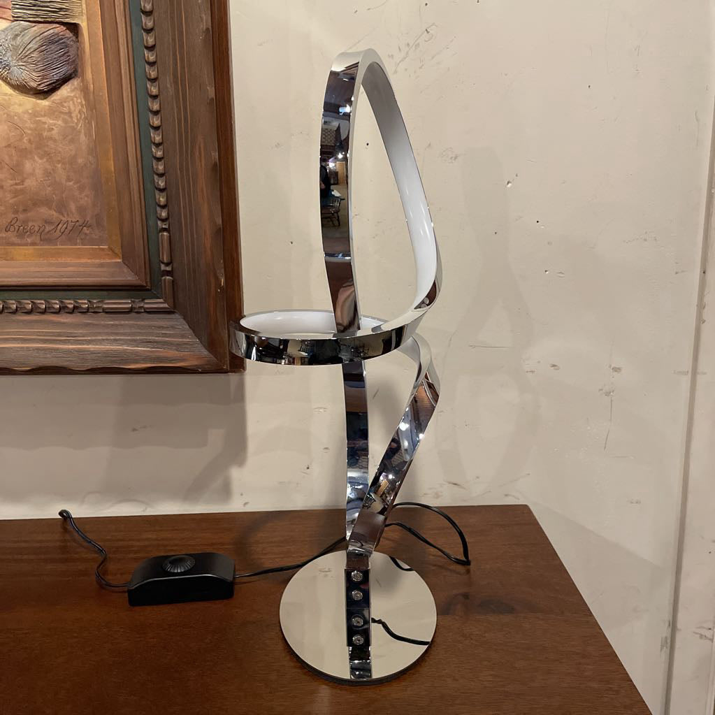 Silver and White Swirl Light