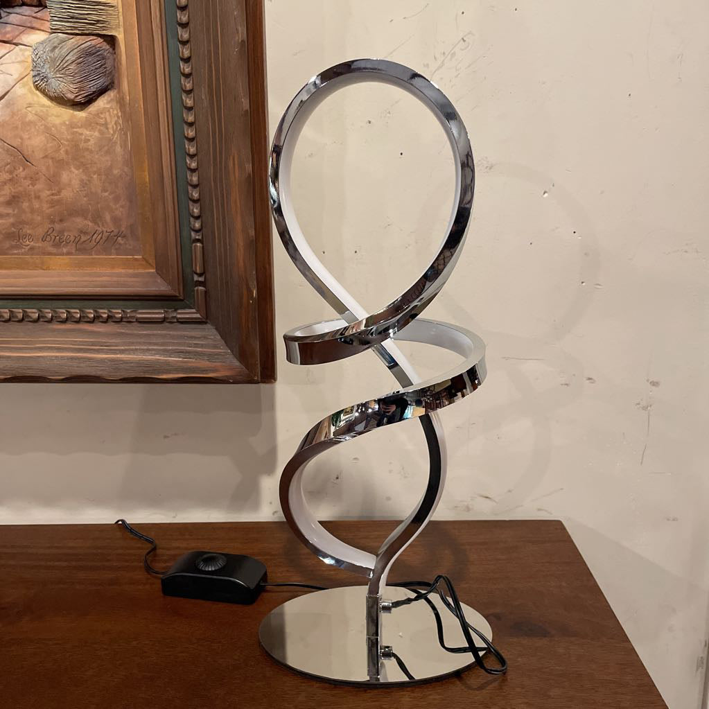 Silver and White Swirl Light