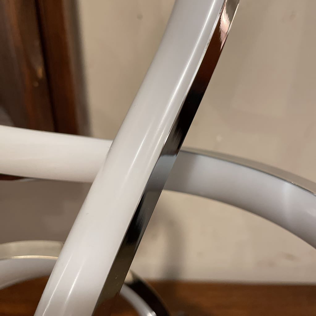 Silver and White Swirl Light
