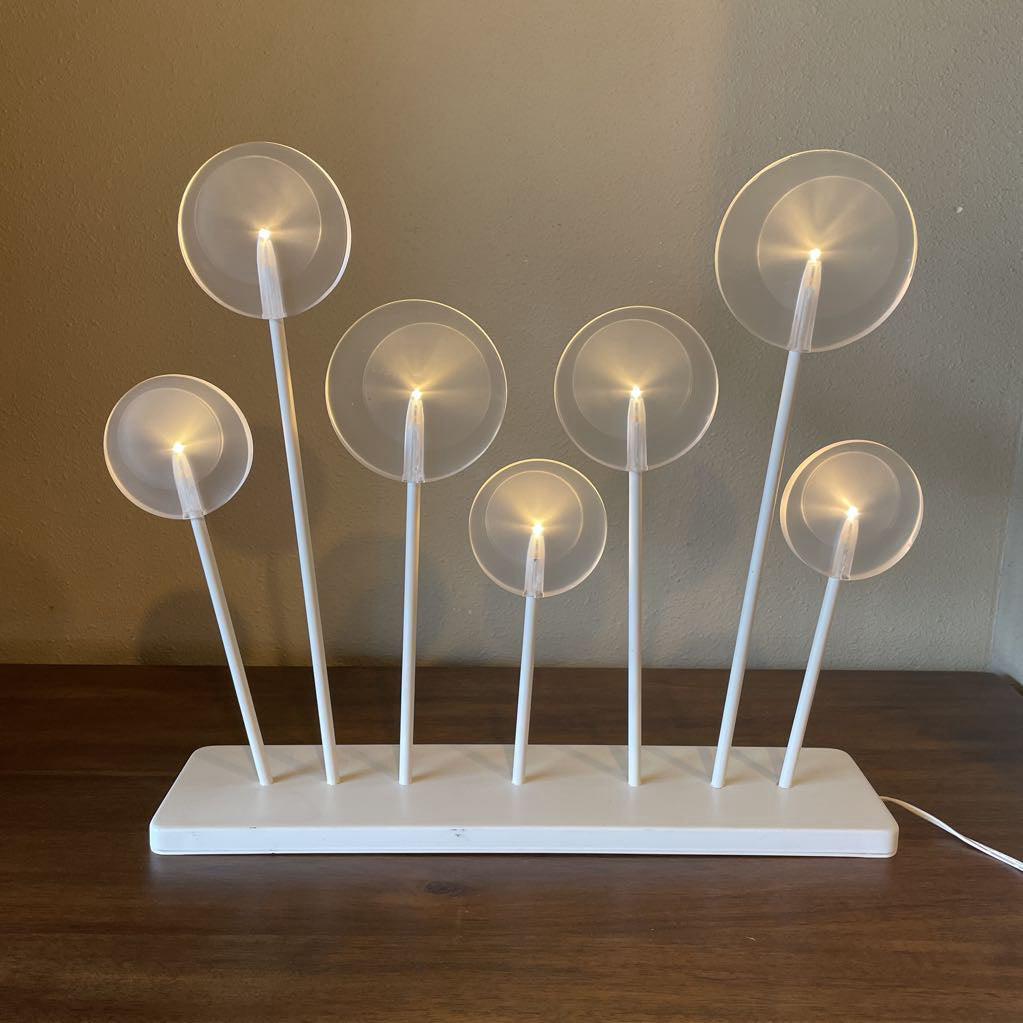 White Metal "Lollipop" Light Display