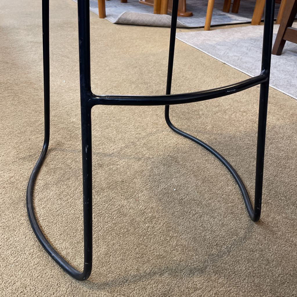 Bleached Wood & Metal Counter Stool