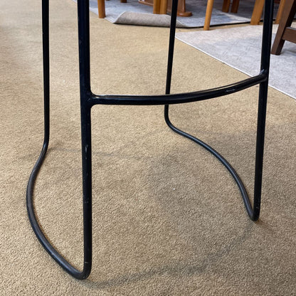 Bleached Wood & Metal Counter Stool