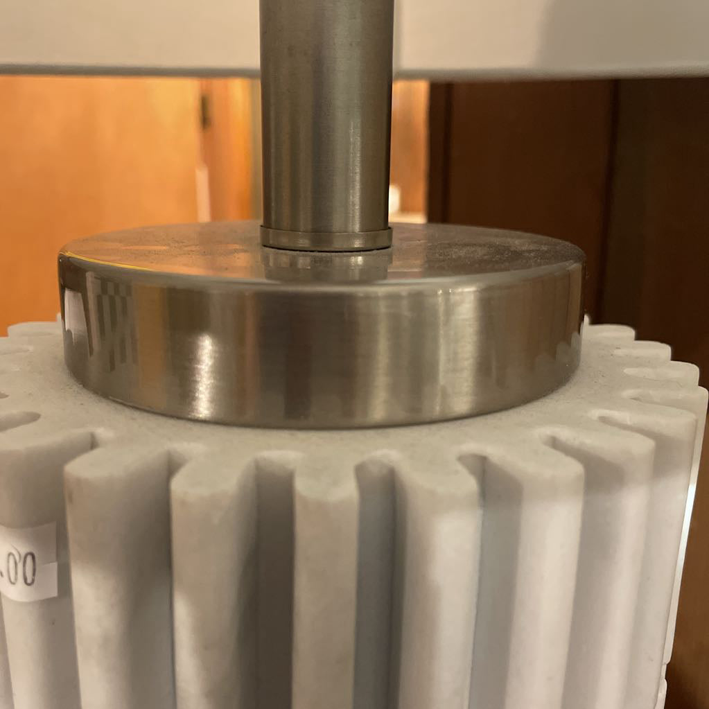 White Modern Textured Table Lamp