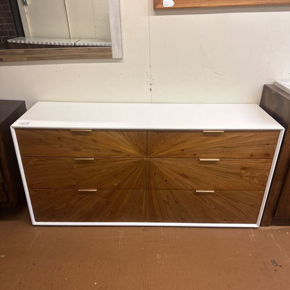 AS IS White Pattern Front Dresser