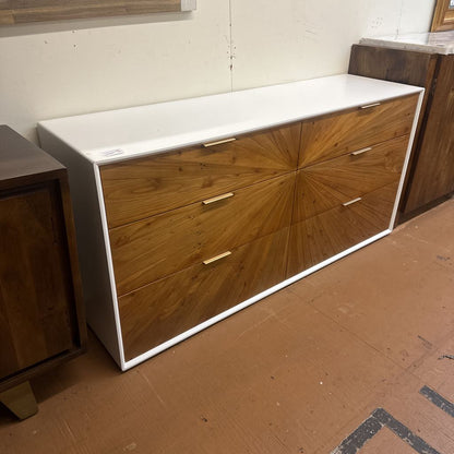 AS IS White Pattern Front Dresser