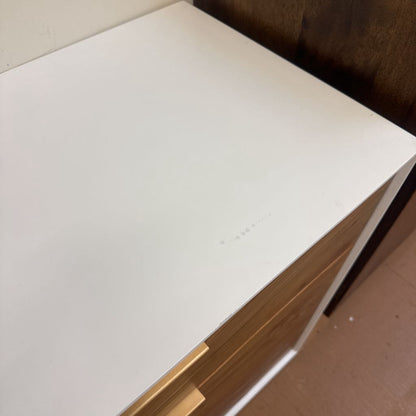 AS IS White Pattern Front Dresser