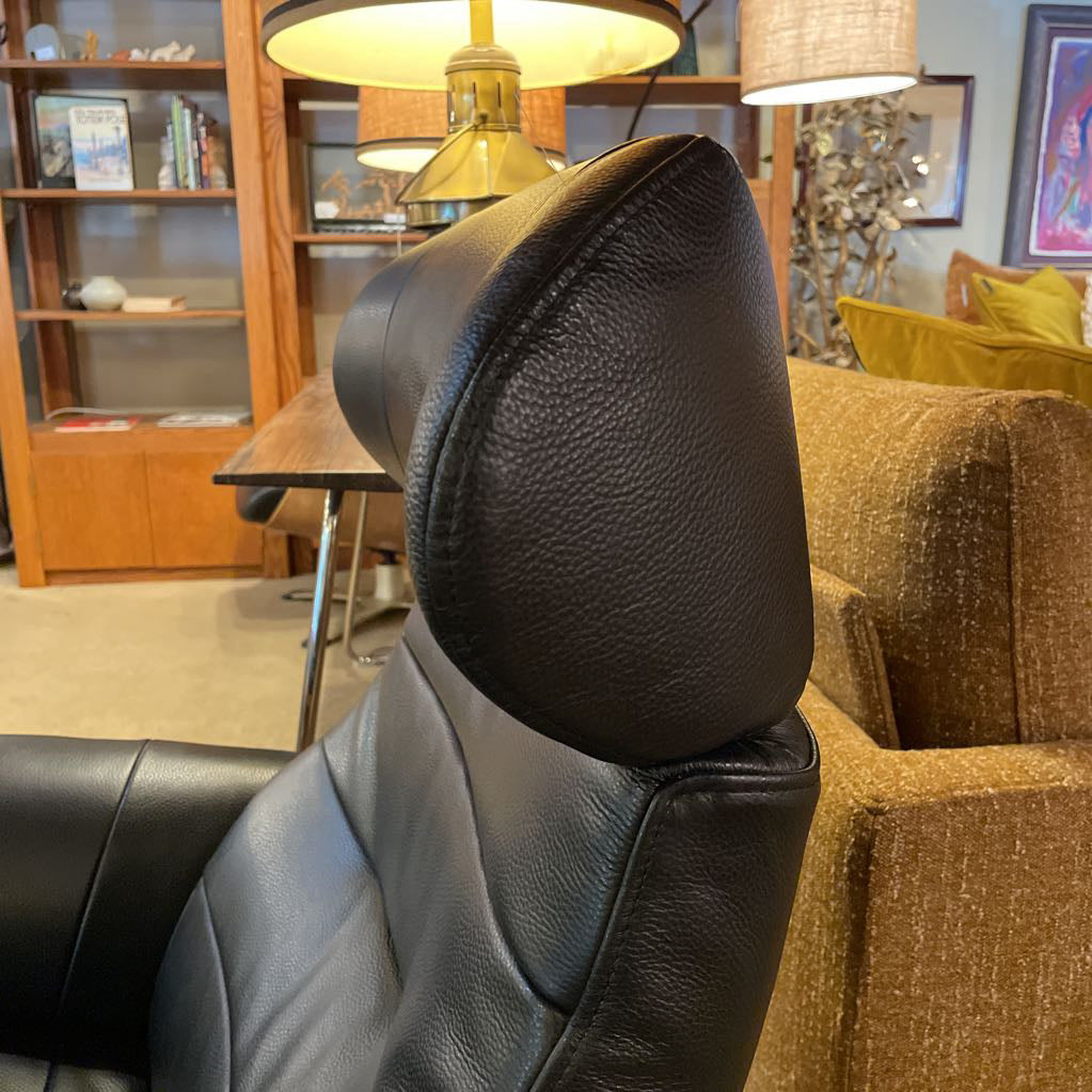 Black Leather Modern Bentwood Recliner Chair U ACCENT CHAIRS
