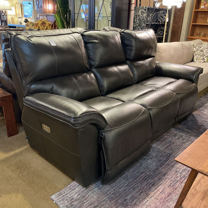 Modern Dark Grey w Stitching Reclining Sofa