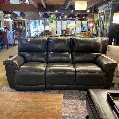 Modern Dark Grey w Stitching Reclining Sofa