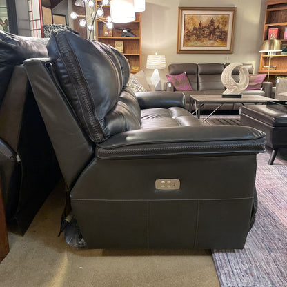 Modern Dark Grey w Stitching Reclining Sofa