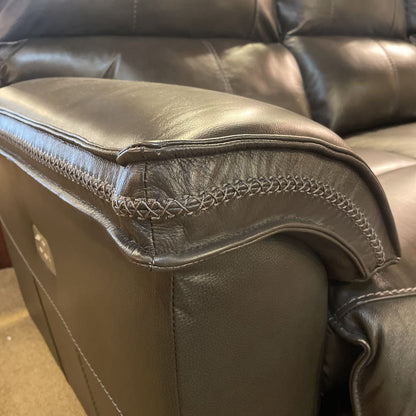 Modern Dark Grey w Stitching Reclining Sofa