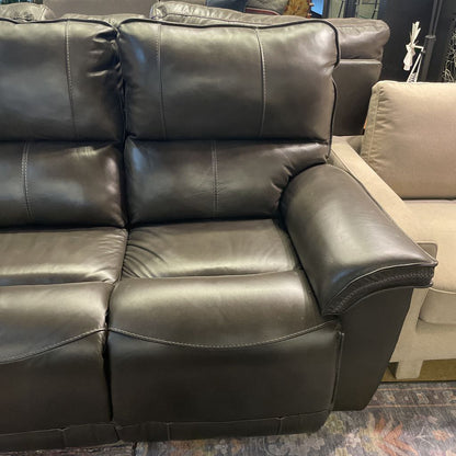 Modern Dark Grey w Stitching Reclining Sofa