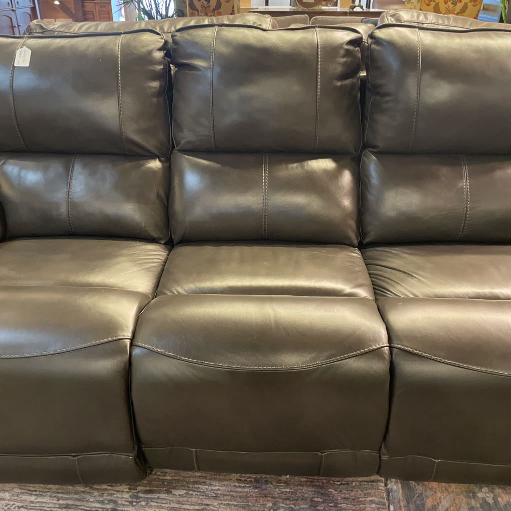 Modern Dark Grey w Stitching Reclining Sofa