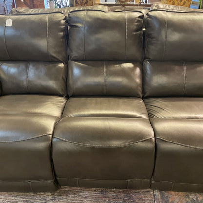 Modern Dark Grey w Stitching Reclining Sofa