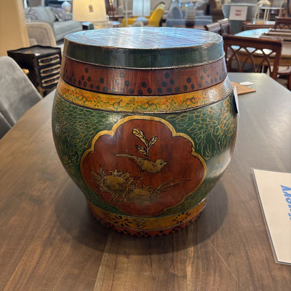 Painted Rice Barrel