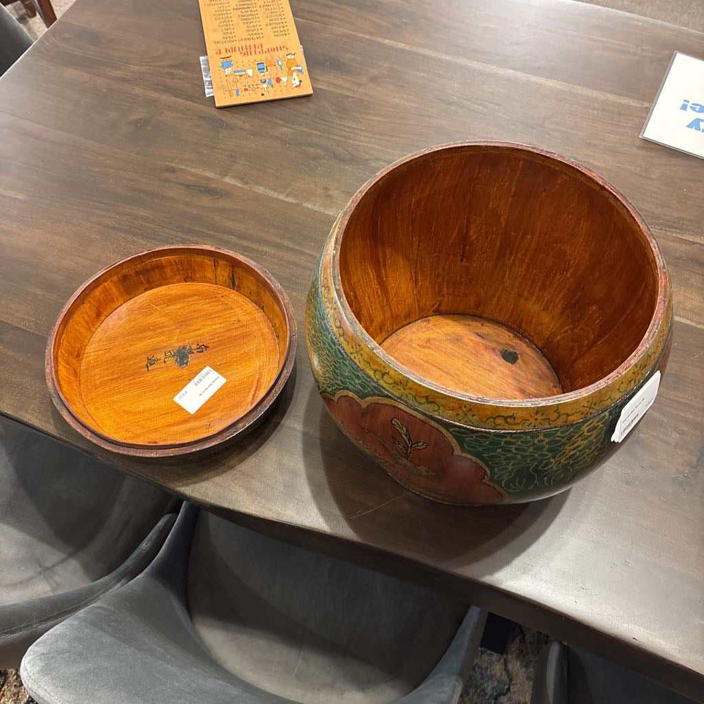 Painted Rice Barrel
