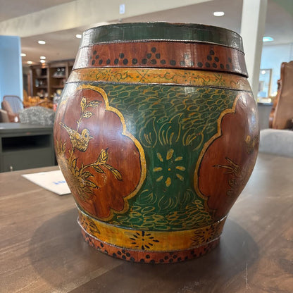 Painted Rice Barrel