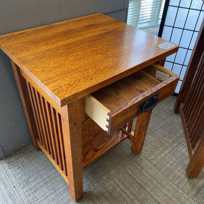 MICHAELS FURNITURE Mission Style Side Table w/Drawer