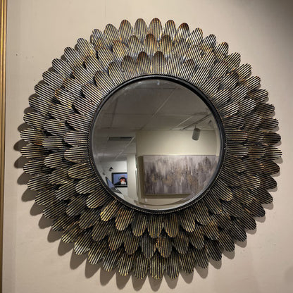 Decorative Tin Floral Mirror