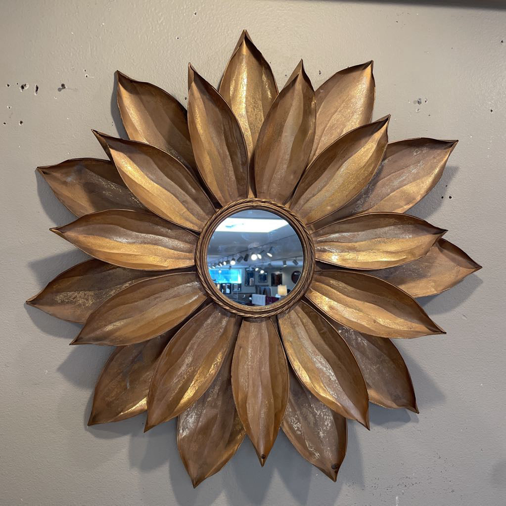 Decorative Tin Sunflower Mirror