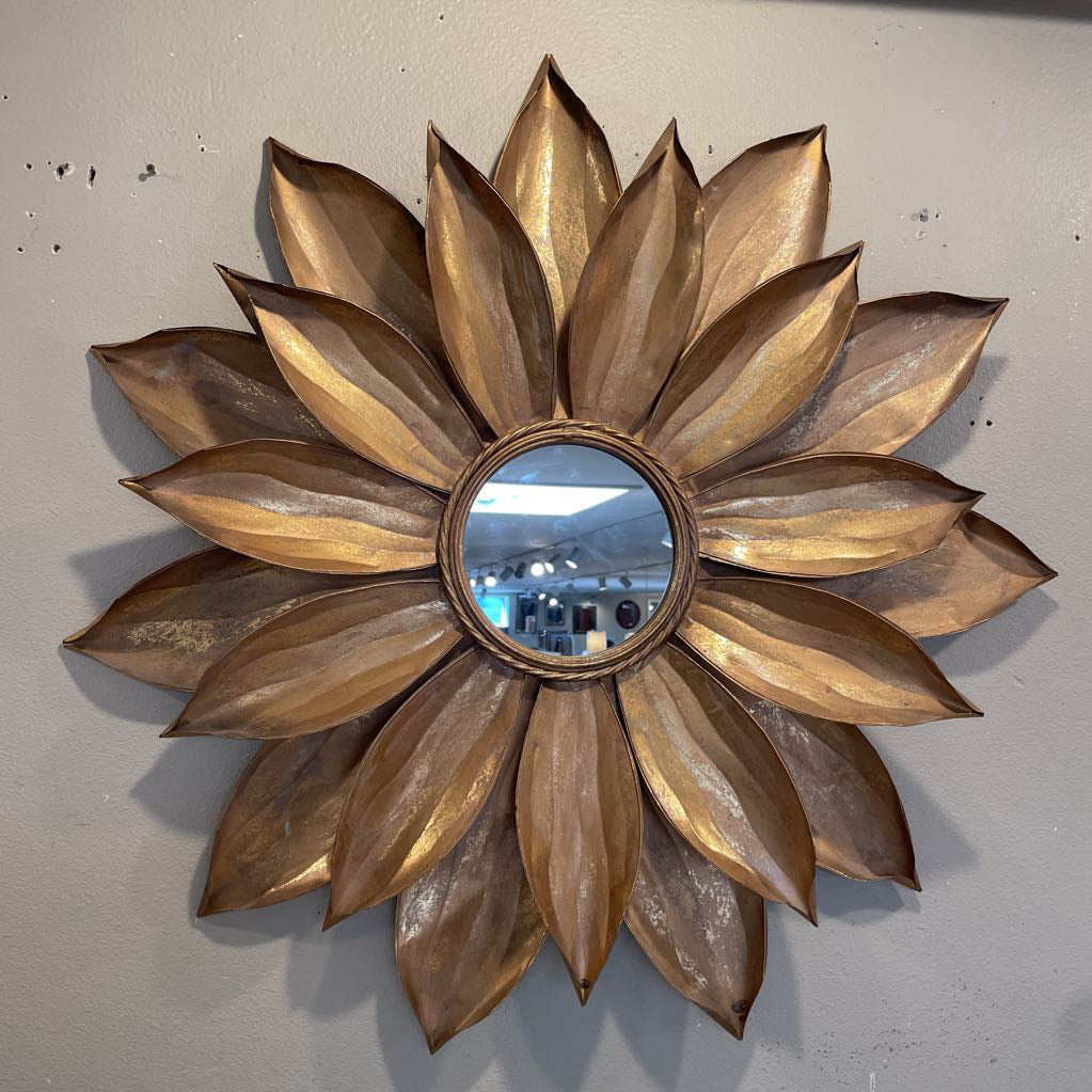 Decorative Tin Sunflower Mirror