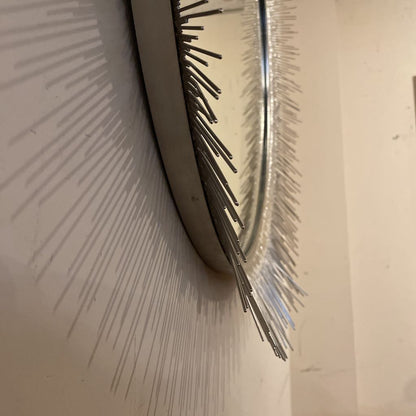 Decorative Silver Starburst Mirror