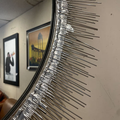 Decorative Silver Starburst Mirror