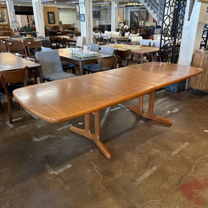 Teak Expanding Dining Table W/ 2 Leaves