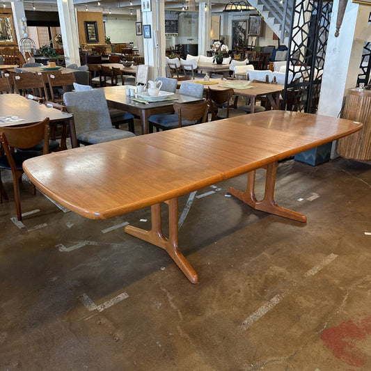 Teak Expanding Dining Table W/ 2 Leaves