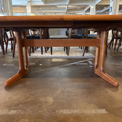 Teak Expanding Dining Table W/ 2 Leaves