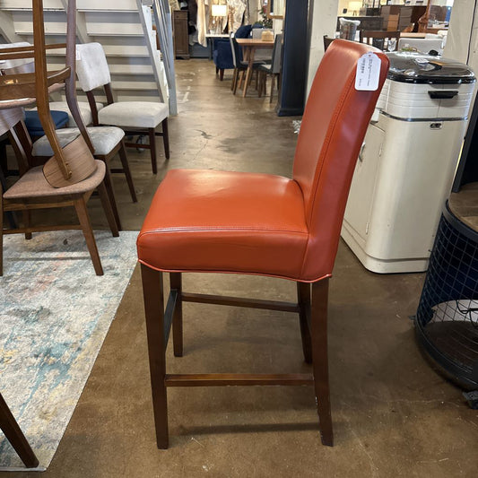 Milton (Bounded) Leather Pumpkin Barstool C STOOLS
