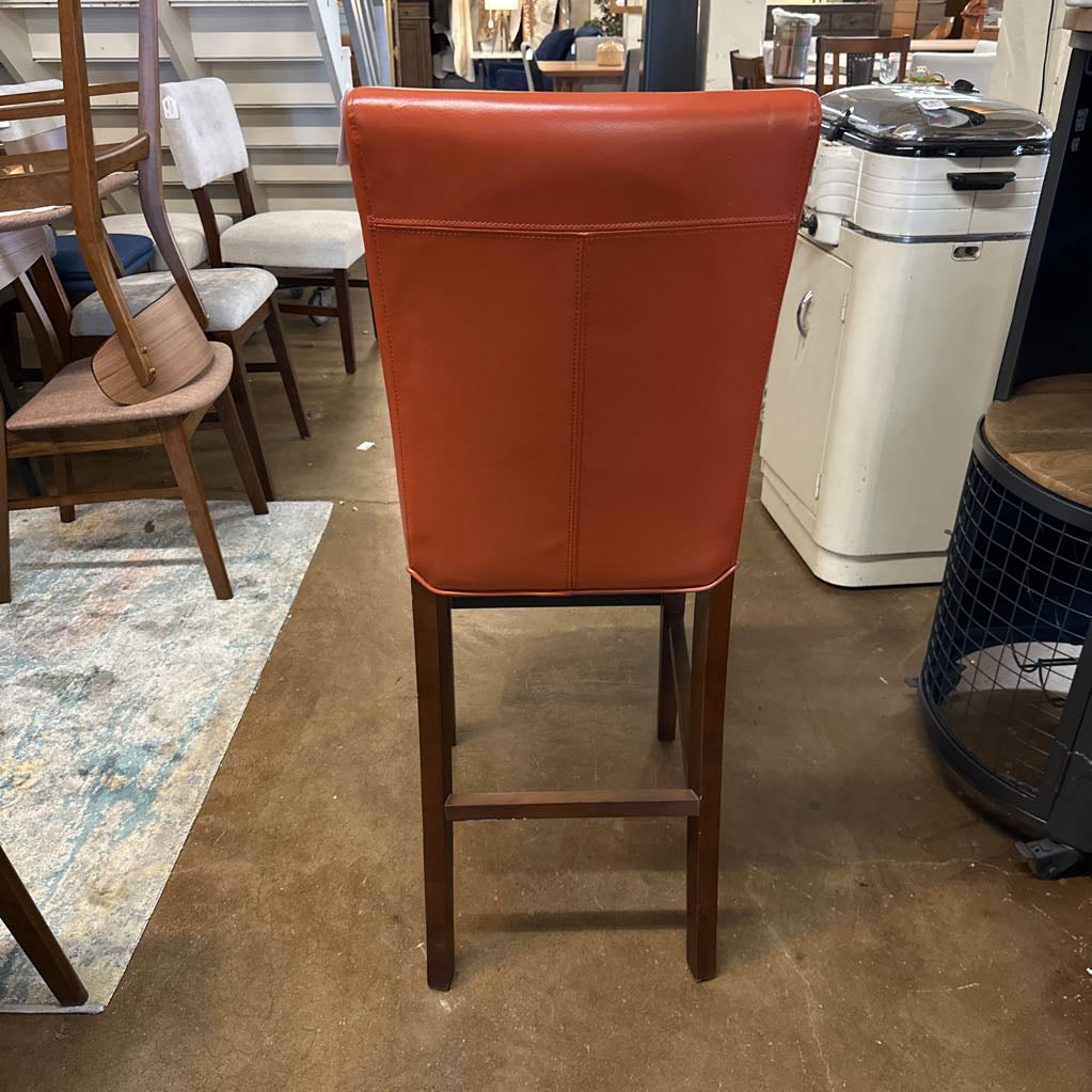 Milton (Bounded) Leather Pumpkin Barstool