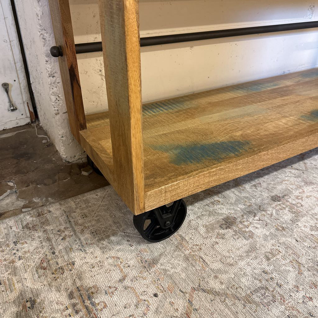 Vintage Wheeled Bookcase