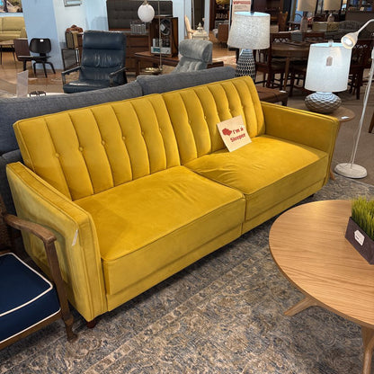 Mustard Yellow Click-Clack Back Sofa
