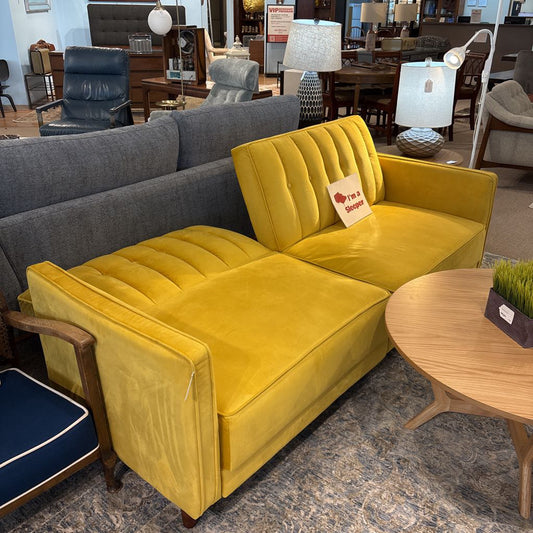 Mustard Yellow Click-Clack Back Sofa