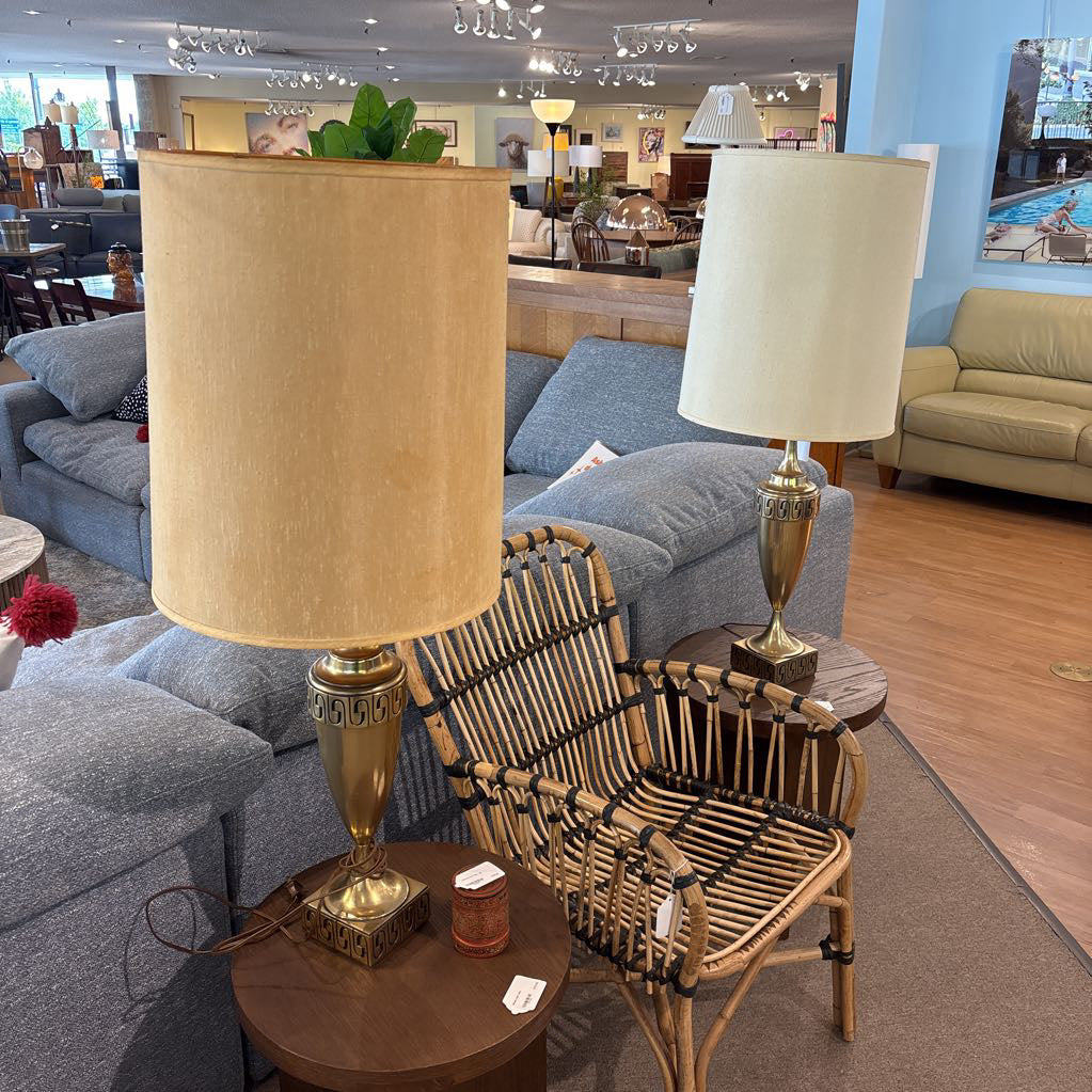 Stylized Brass Table Lamp