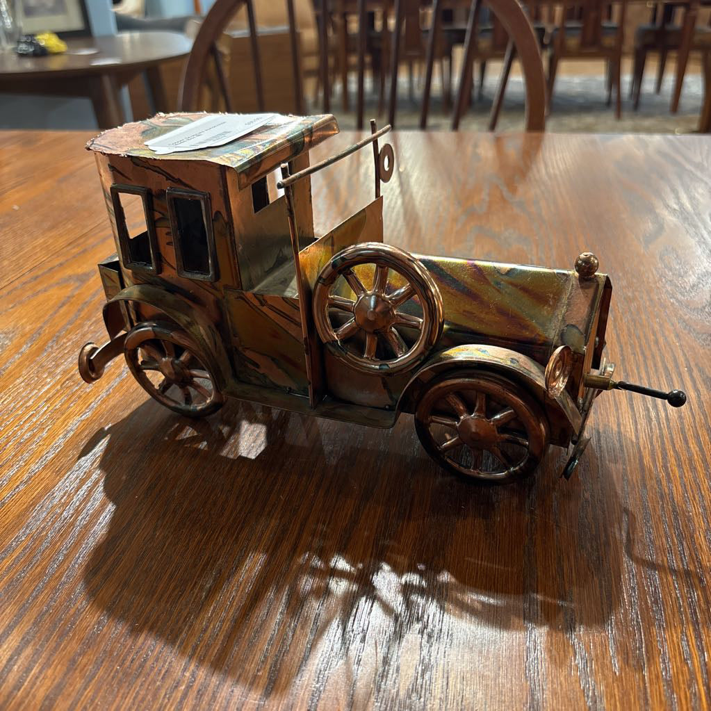 Copper Sculpture Automobile Music Box