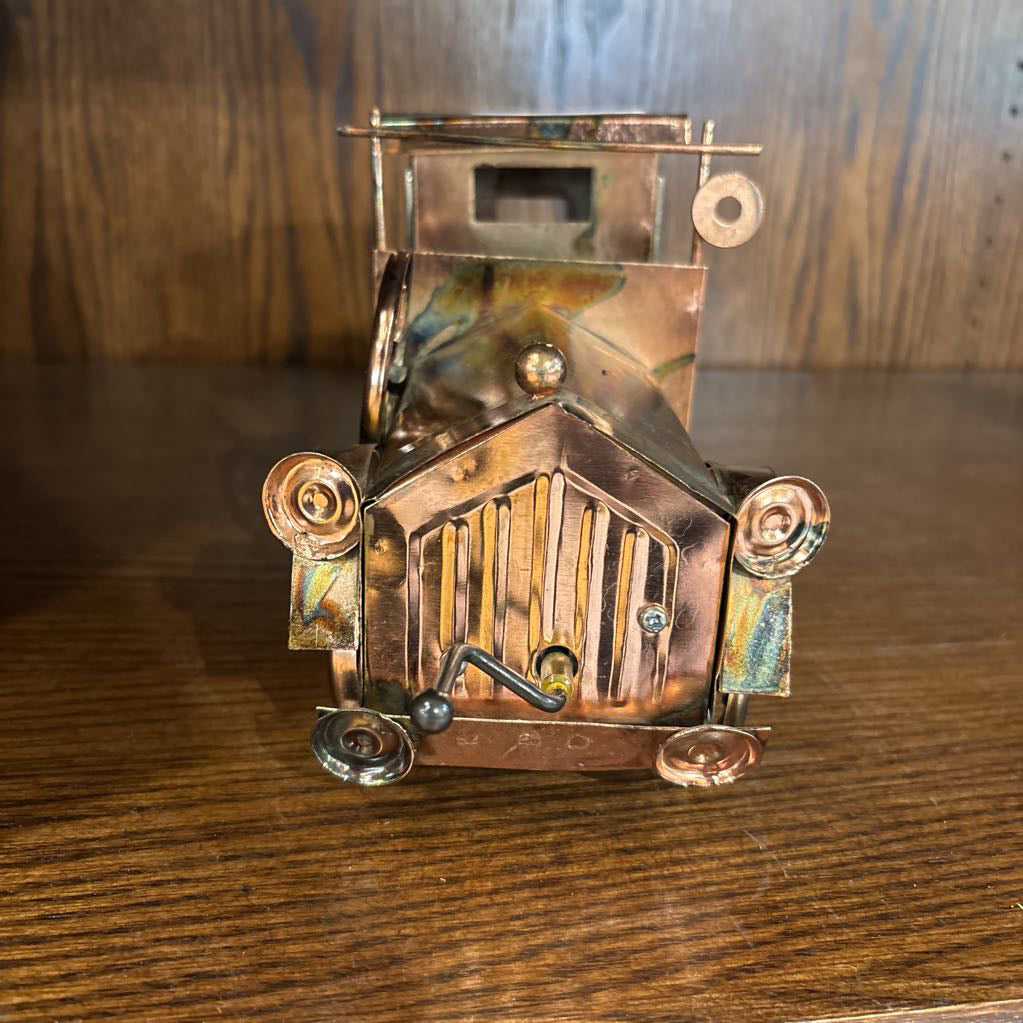 Copper Sculpture Automobile Music Box