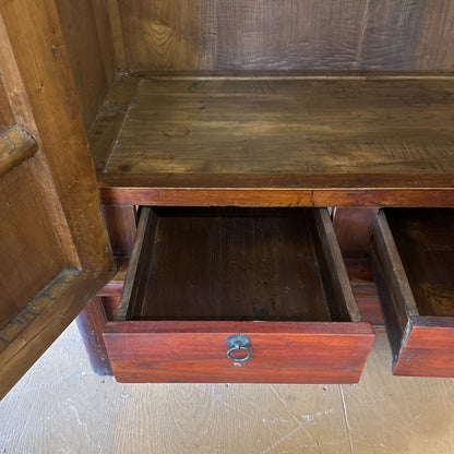 Antique Chinese 2-Door 2-Drawer Armoire