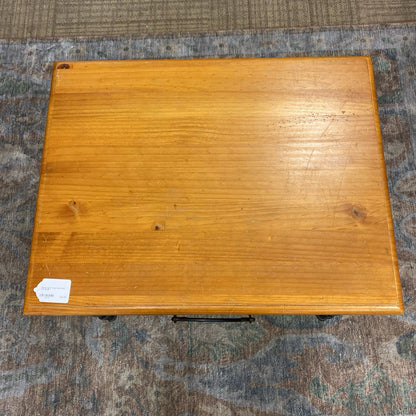 Rustic Iron & Wood Side Table (AS IS)